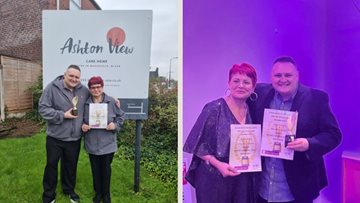 Mother and son wellbeing team make a difference at Wigan care home